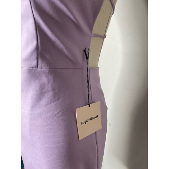 superdown Grecia Strappy Back Dress Lavender size Small - Picture 5 of 6